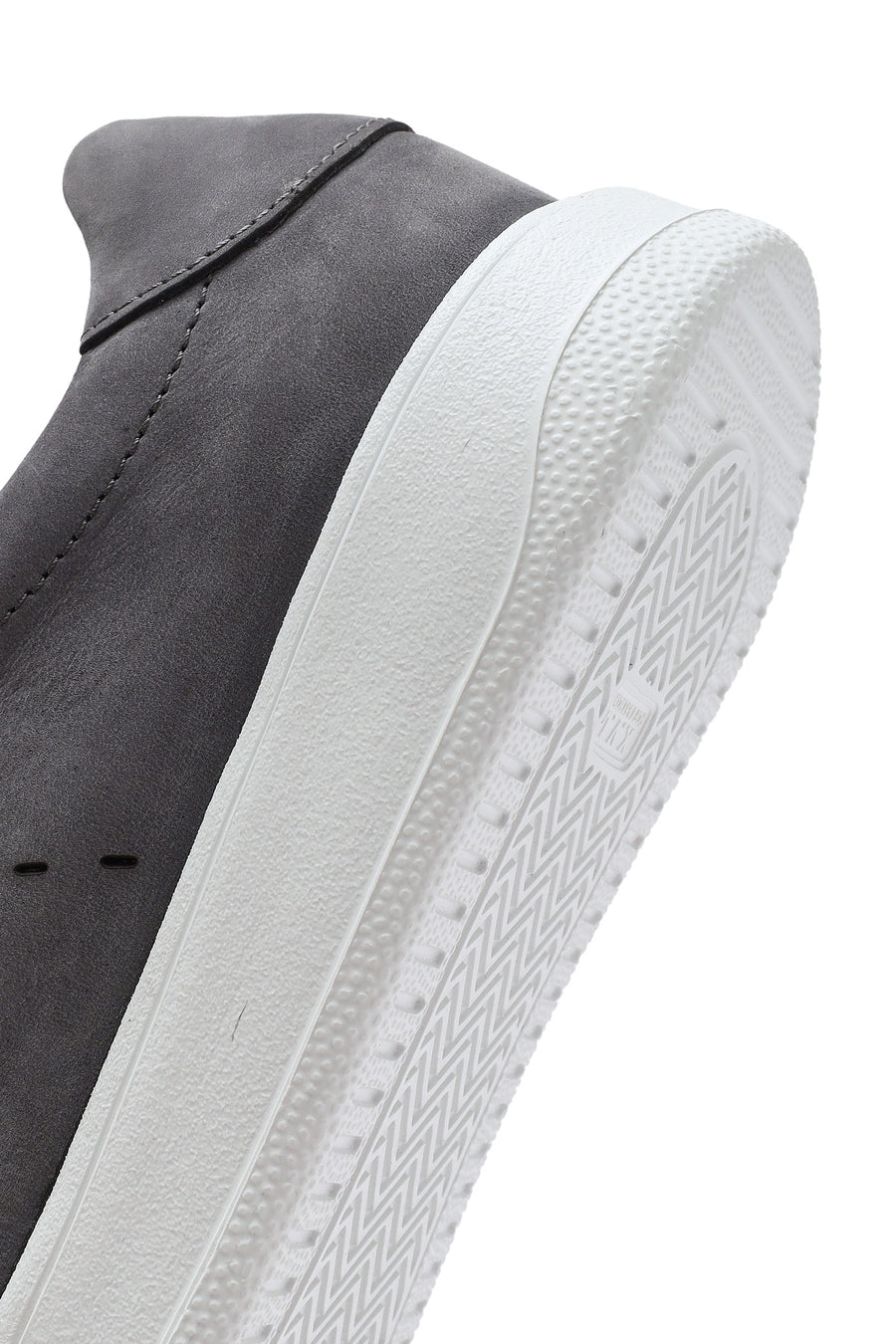 Erkek Gri Bağcıklı Süet Deri Sneaker