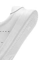 Men's White Lace-up Leather Sneaker | Derimod
