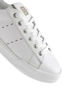 Men's White Lace-up Leather Sneaker | Derimod