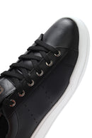 Men's Black Lace-up Leather Sneaker | Derimod