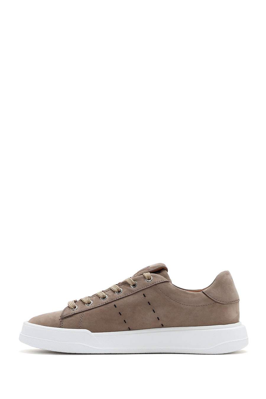 Men's Mink Lace-Up Nubuck Leather Sneaker