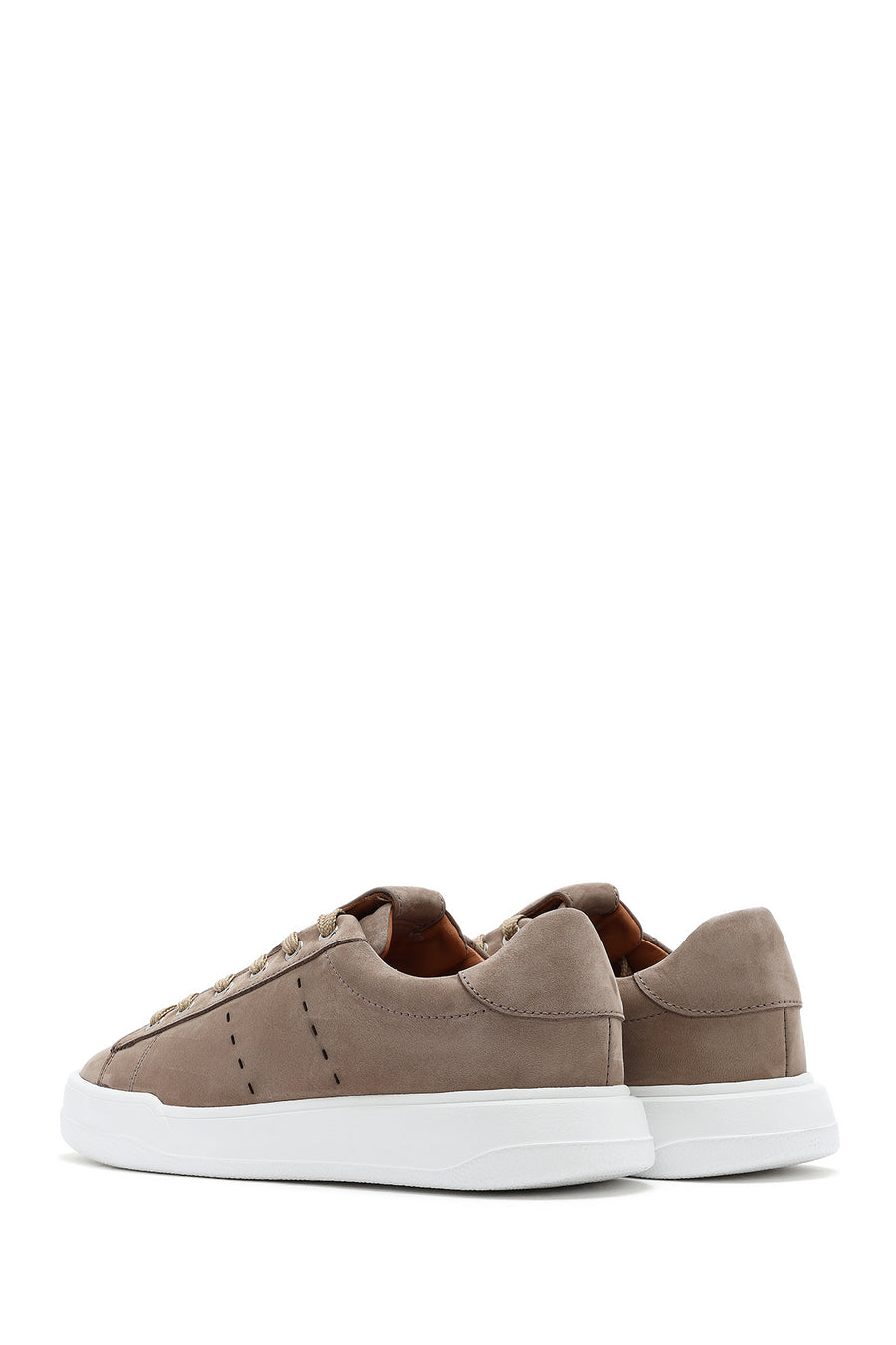 Men's Mink Lace-Up Nubuck Leather Sneaker