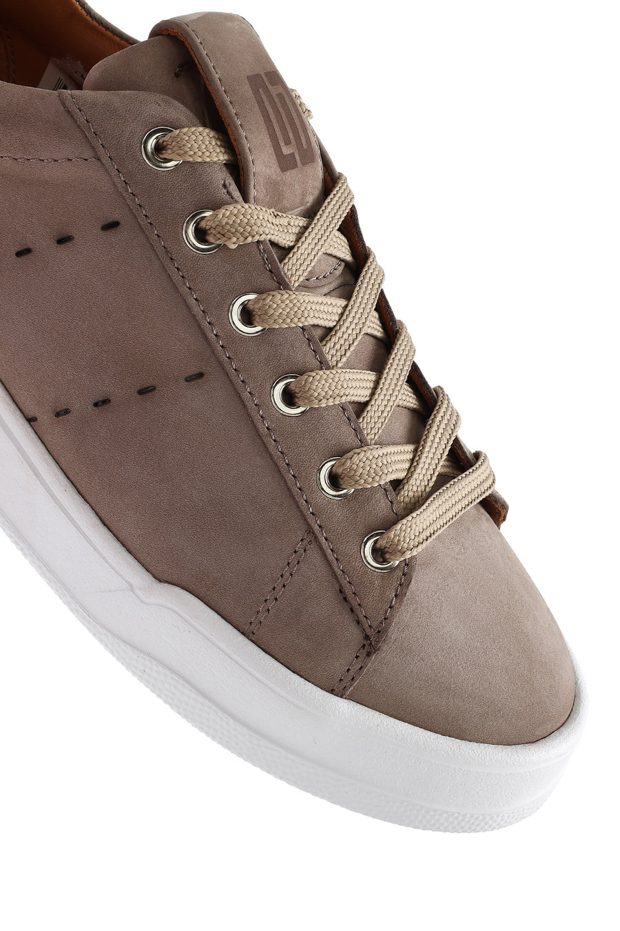 Men's Mink Lace-Up Nubuck Leather Sneaker