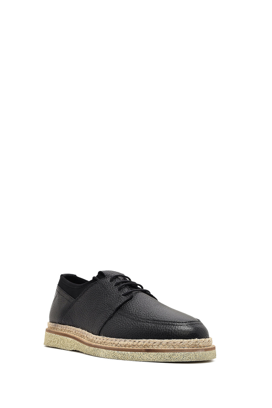 Men's Black Lace-up Leather Casual Shoes