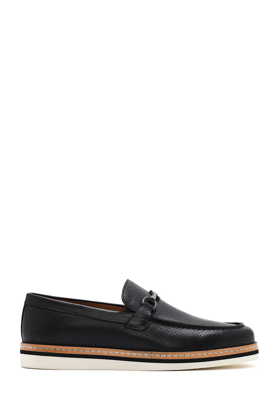 Erkek Siyah Deri Casual Loafer 25SFD722218 | Derimod