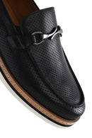 Erkek Siyah Deri Casual Loafer | Derimod