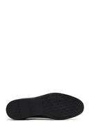 Men's Black Braided Lace-Up Leather Casual Shoes | Derimod