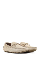 Men's Beige Suede Leather Loafer | Derimod