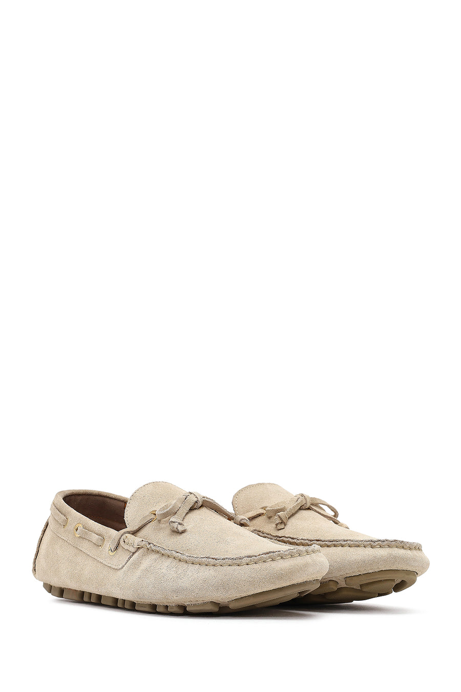 Men's Beige Suede Leather Loafer
