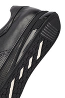 Erkek Siyah Bağcıklı Deri Sneaker | Derimod