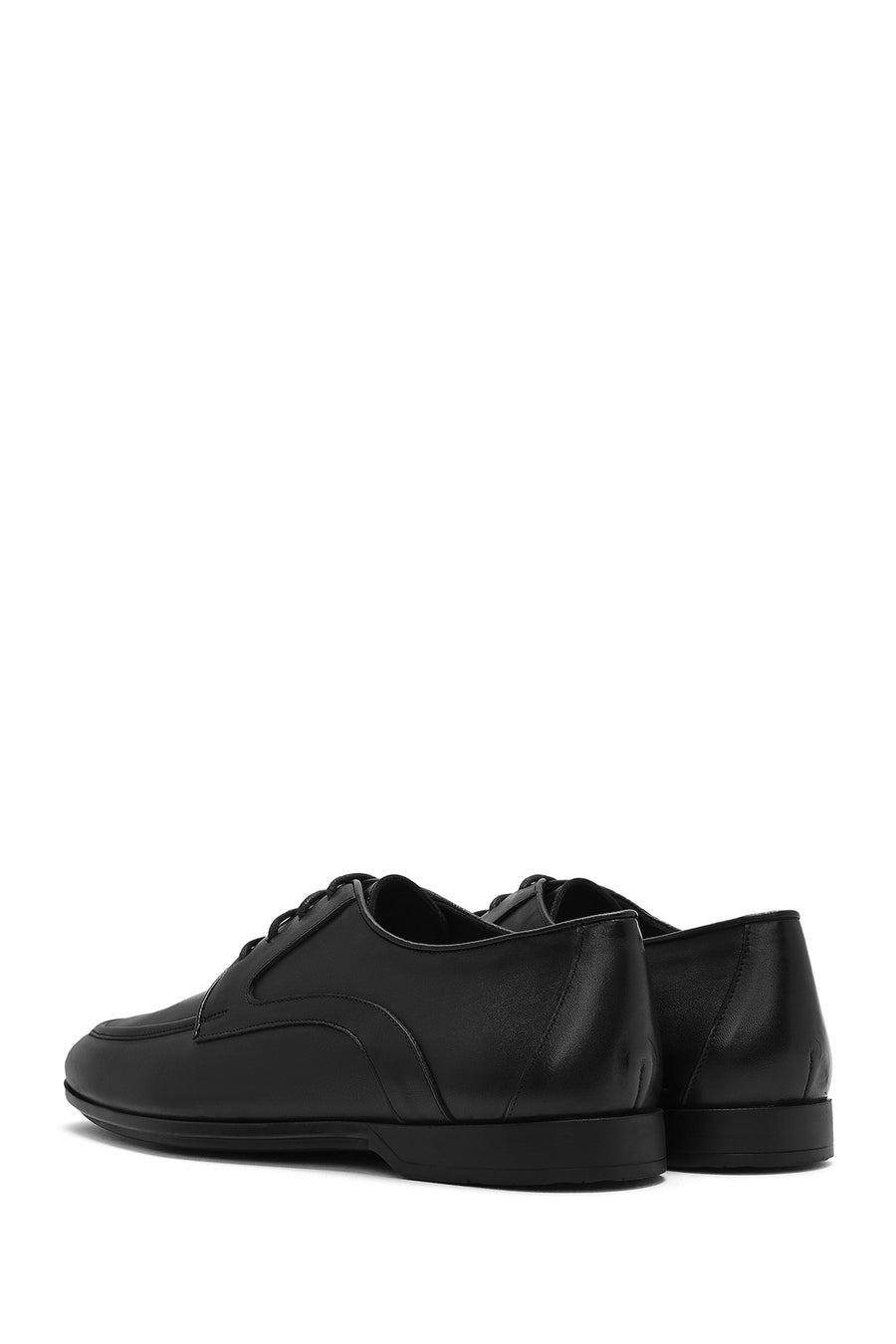 Men's Black Lace-up Leather Casual Shoes