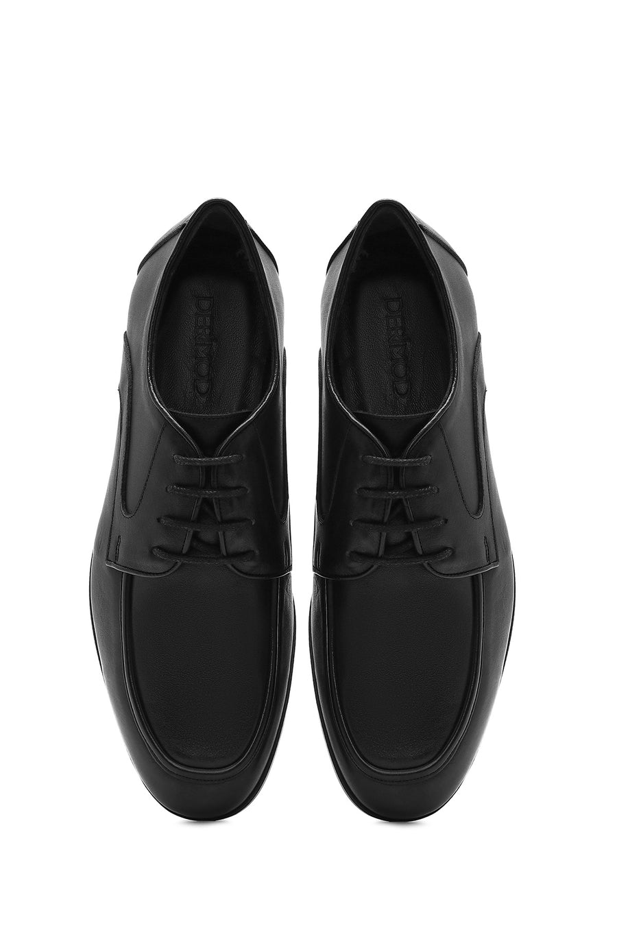 Men's Black Lace-up Leather Casual Shoes