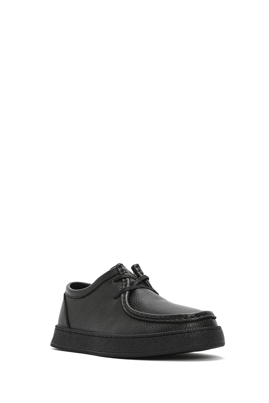 Men's Black Lace-up Leather Casual Shoes