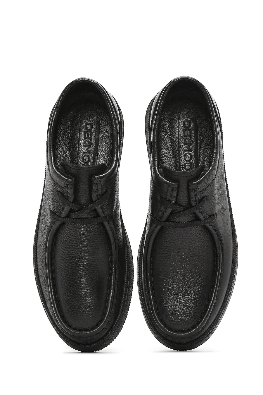 Men's Black Lace-up Leather Casual Shoes
