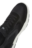 Men's Black Lace-up Leather Sneaker | Derimod