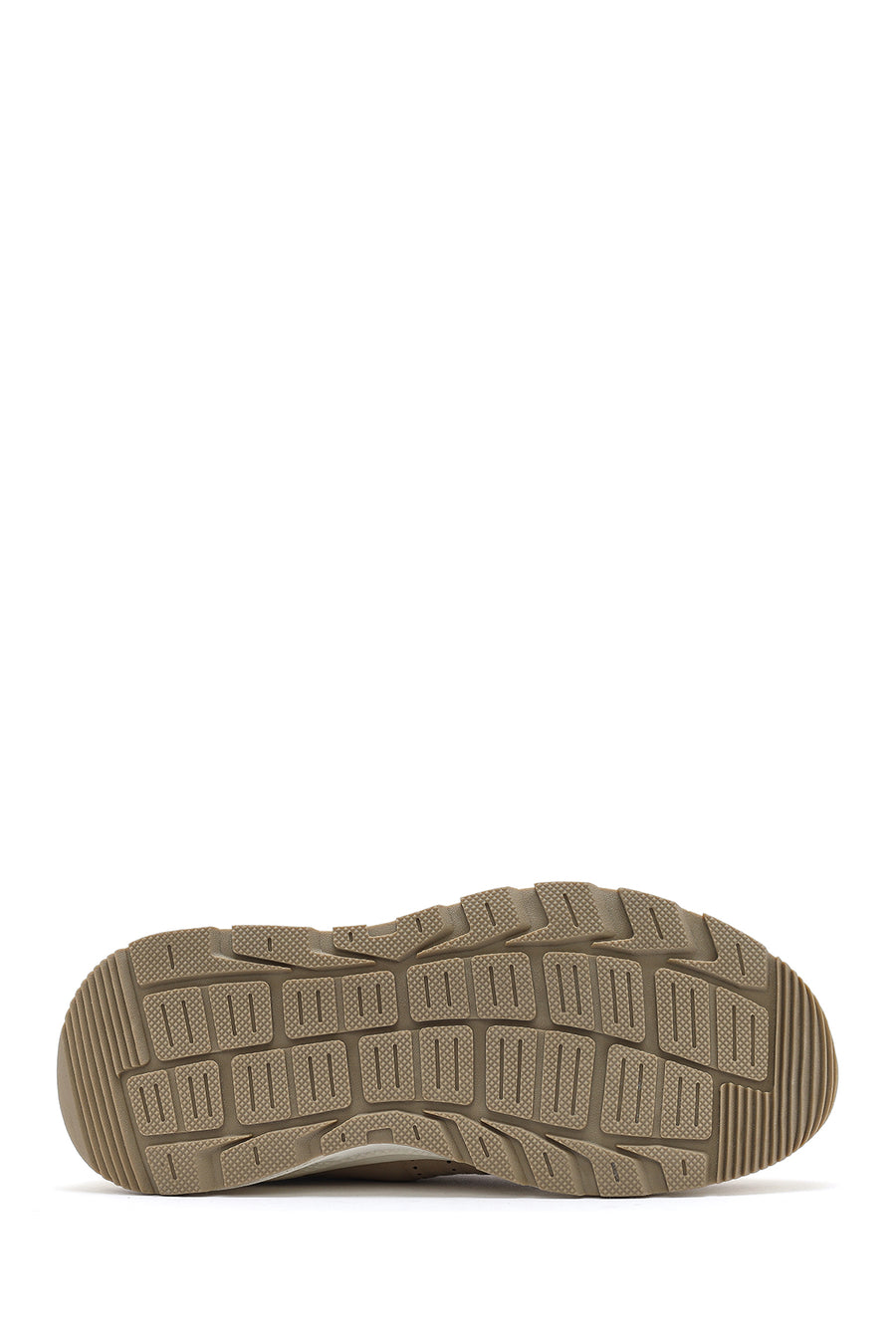 Men's Beige Lace-Up Nubuck Leather Sneaker
