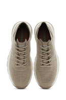 Men's Beige Lace-Up Nubuck Leather Sneaker | Derimod