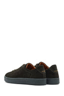 Men's Khaki Lace-Up Suede Leather Sneakers | Derimod