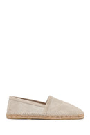 Men's Beige Suede Leather Espadrilles | Derimod