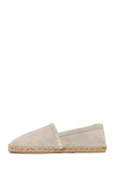 Men's Beige Suede Leather Espadrilles | Derimod