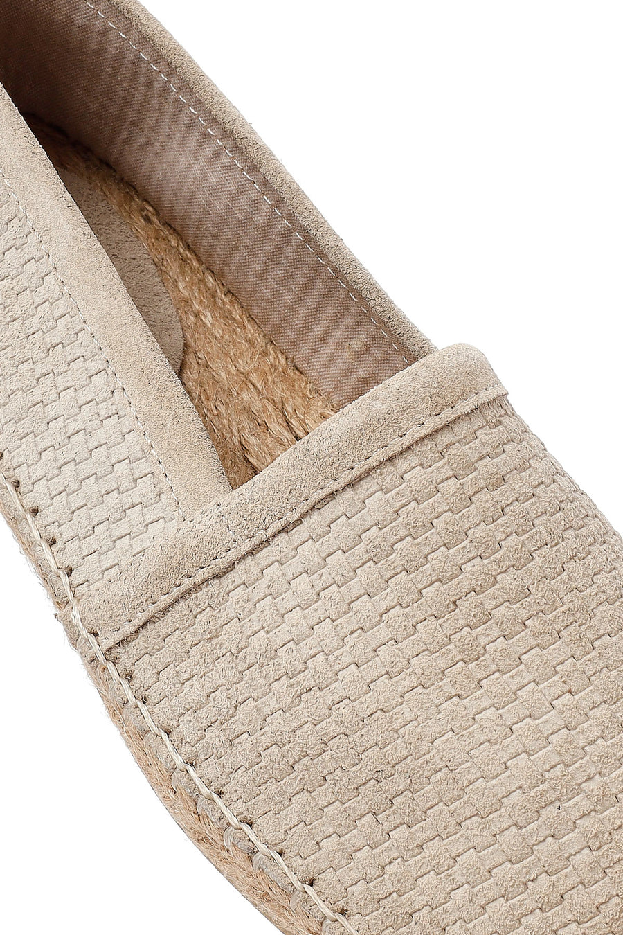 Men's Beige Suede Leather Espadrilles