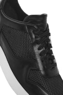 Men's Black Lace-up Leather Sneaker | Derimod
