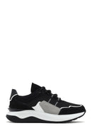 Men's Black Lace-up Thick-Sole Leather Sneaker | Derimod
