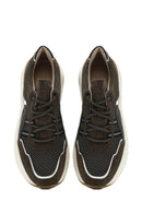 Men's Khaki Lace-up Thick-Sole Leather Sneaker | Derimod