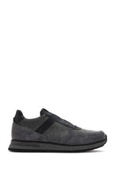 Men's Gray Lace-Up Leather Casual Sneaker | Derimod