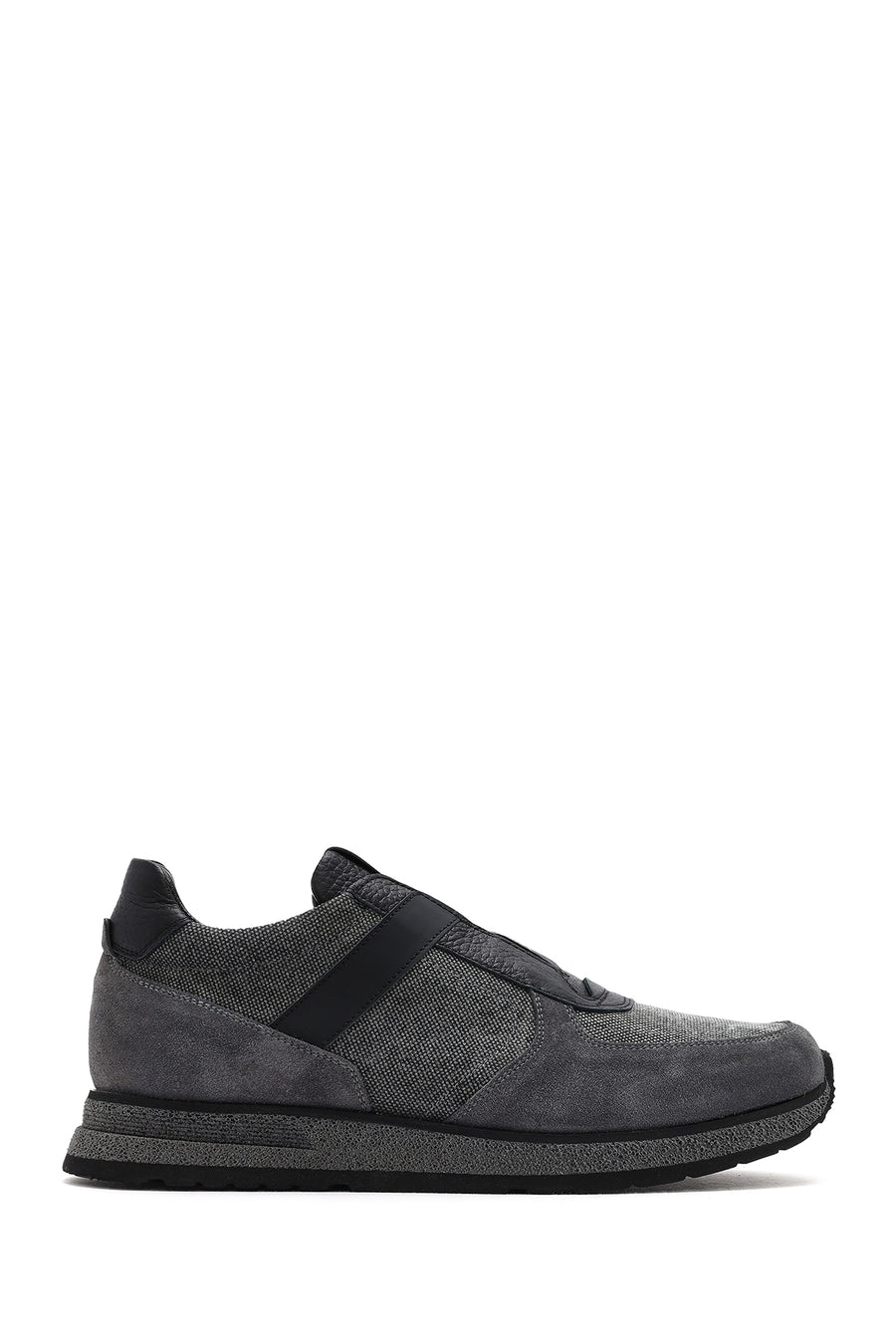 Men's Gray Lace-Up Leather Casual Sneaker 25SFD795114 | Derimod