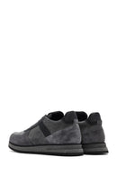 Men's Gray Lace-Up Leather Casual Sneaker | Derimod
