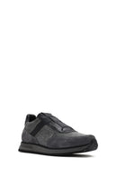 Men's Gray Lace-Up Leather Casual Sneaker | Derimod