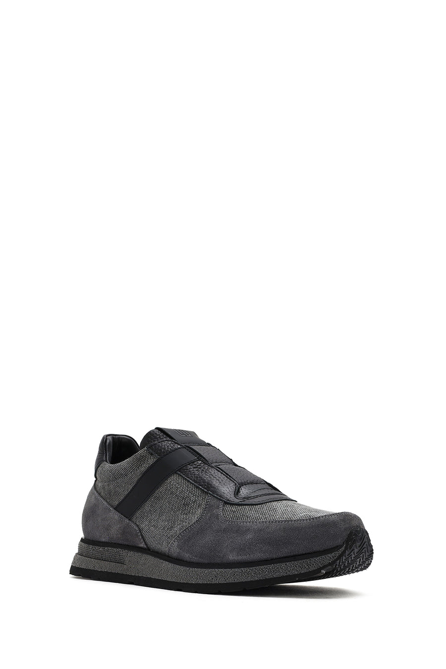 Men's Gray Lace-Up Leather Casual Sneaker