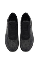 Men's Gray Lace-Up Leather Casual Sneaker | Derimod