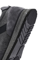 Men's Gray Lace-Up Leather Casual Sneaker | Derimod