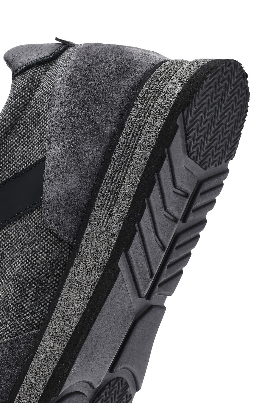 Men's Gray Lace-Up Leather Casual Sneaker