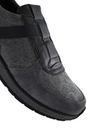 Men's Gray Lace-Up Leather Casual Sneaker | Derimod