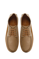 Men's Beige Lace-Up Nubuck Leather Casual Shoes | Derimod