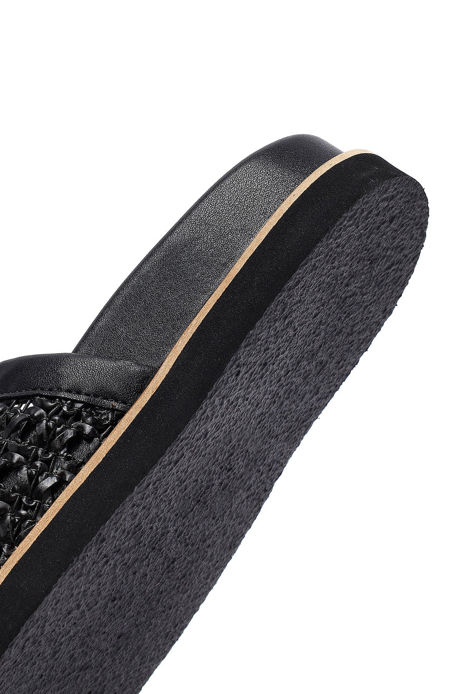 Woman Black Knitted Slippers