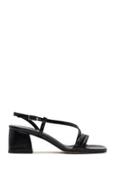 Women's Black Ankle Strap Low Heeled Sandals | Derimod