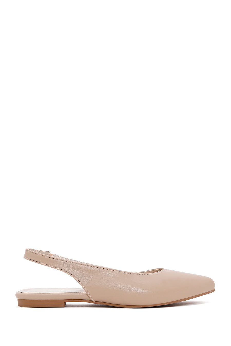 Women's Beige Open-Back Ballerinas 25SFE400118 | Derimod