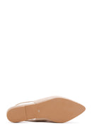 Women's Beige Open-Back Ballerinas | Derimod