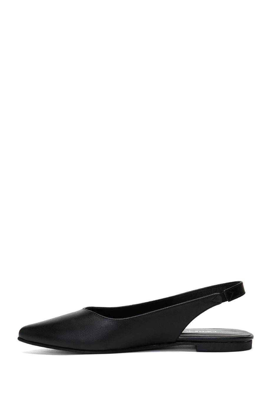 Women's Black Open Back Ballerinas