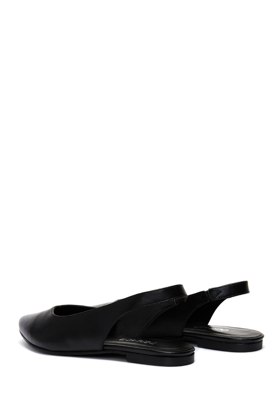 Women's Black Open Back Ballerinas