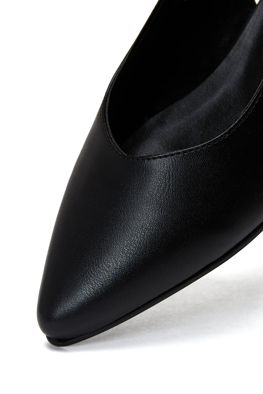 Women's Black Open Back Ballerinas