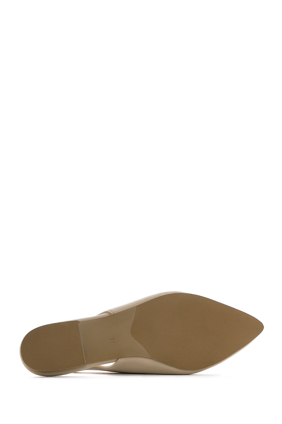 Women's Cream Open Back Ballerinas