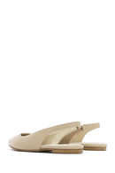Women's Cream Open Back Ballerinas | Derimod