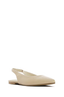 Women's Cream Open Back Ballerinas | Derimod