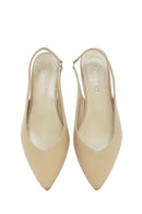 Women's Cream Open Back Ballerinas | Derimod