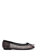 Women's Leopard Bow Patterned Ballerinas | Derimod